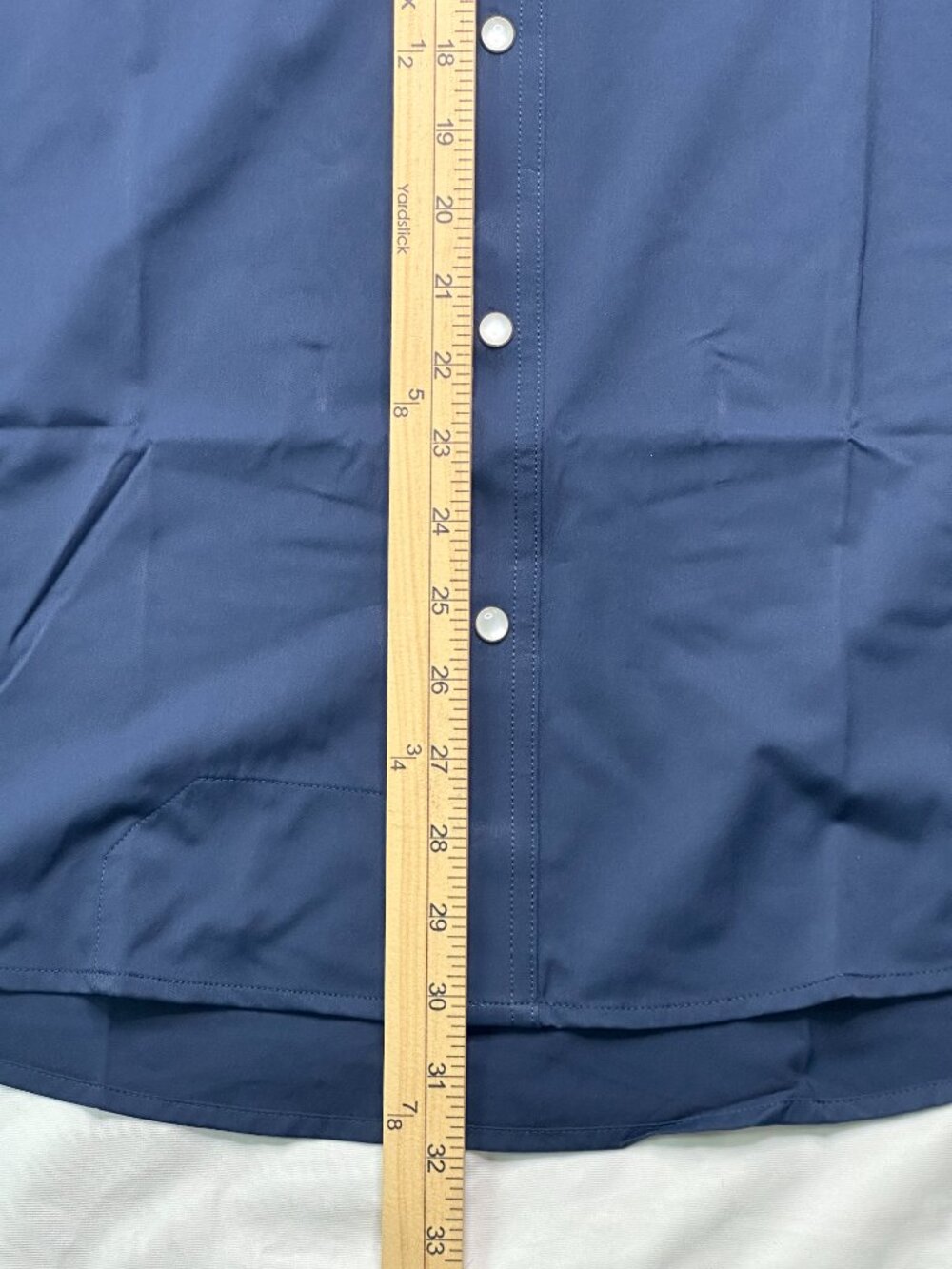 Men's Navy Casual Button-Down Shirt - Picture 8 of 10